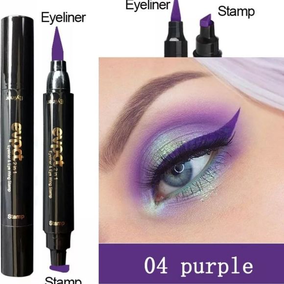 Easy wing eyeliner. Easy Liquid eyeliner with wing stamp. Various colors. - Picture 5 of 8